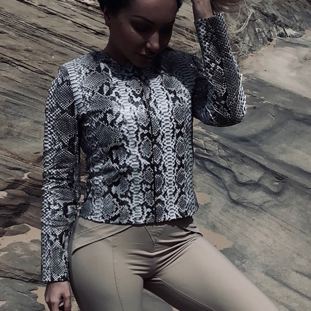 Python Genuine Leather Jacket Size Small - image 8